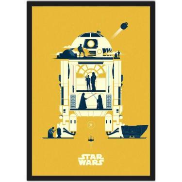 Imagem de Quadro Decorativo Star Wars R2d2 Nerd Geek Super Heróis Decorações Com