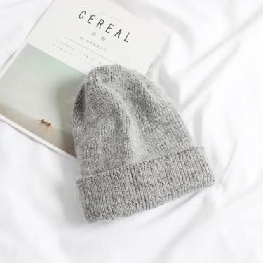 Imagem de Touca De Inverno De Pele De Coelho Real Feminino ELASHOPP