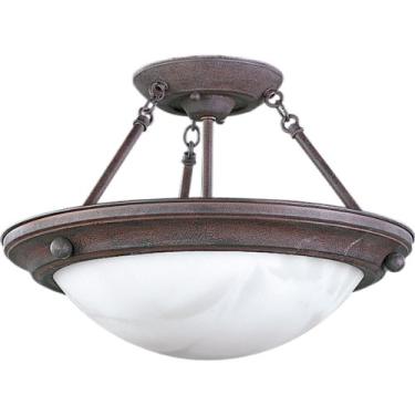 Imagem de Progress Lighting P3483-33 Luminária semi-embutida com vidro de arte Tiffany sintético, pedra de pedra