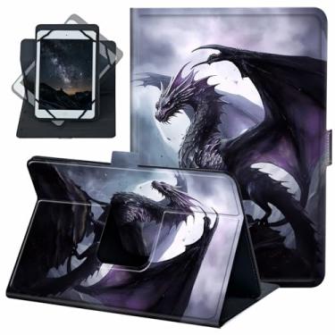 Imagem de Capa universal para tablet Android 10 de 10,1 polegadas, rotação de 360 graus, capa fólio de couro PU para iPad 9,7/10,2/10,5/Galaxy Tab 9-10,5 polegadas/Fire HD10 e mais tablets de 9,0 a 10,5
