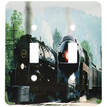 Imagem de 3dRose Interruptor duplo duplo de comboios a vapor lsp_100326_2