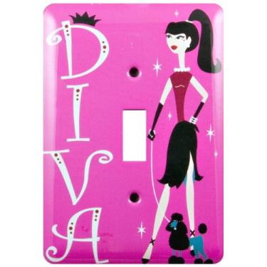 Imagem de GE 40140 Pink Diva Placa de Parede Interruptor Único