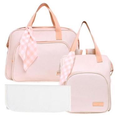 Imagem de Kit Bolsas Maternidade Pirulitando G+M+T V2 Encanto Marfim - Pirulitan