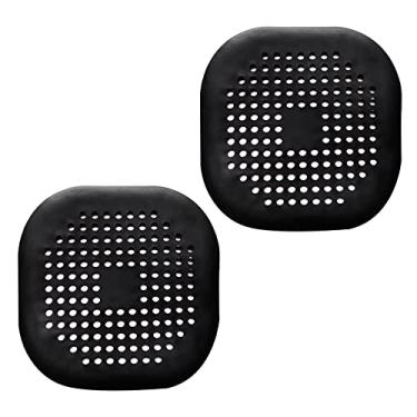 Imagem de Philbinden 2 Peças Ralo de Chuveiro Coletor de Cabelo Rolha de Banheira Protetores de Ralo Doméstico Capa de Ralo com Sugador de Água Capa de Pia para Banheiro, Banheira e Cozinha (Preto, Preto)