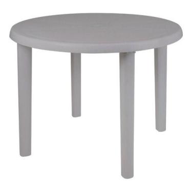 Imagem de Mesa Plástica Redonda Desmontável 745x860x860mm Jsn, Branco