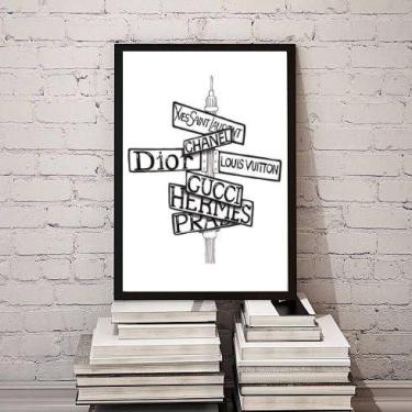 Imagem de Quadro Decorativo Moda Fashion- Placas 33x24cm - Quadros On-line, Made