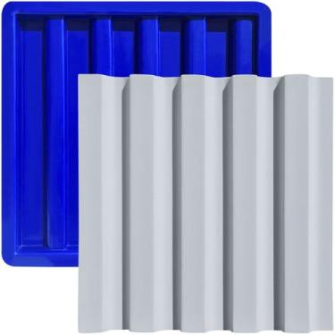 Imagem de Forma 3D Gesso e Cimento ABS 1mm - Ripado 30x30 - Xmoldes Formas 3D