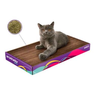 Imagem de Brinquedo Arranhador De Papelão Para Gatos Gatinhos Pets + Catnip Erva