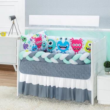 Imagem de Kit Berço Americano Nacional Astronauta Menino Marinho 11 Peças - Coro