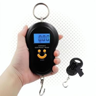 Imagem de Balança Eletrônica de Gancho Para Bagagem e Pesca 50kg - FSS Variedade