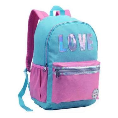 Imagem de Mochila Feminina Love Juvenil Dl1264 Escolar Passeio - Denlex