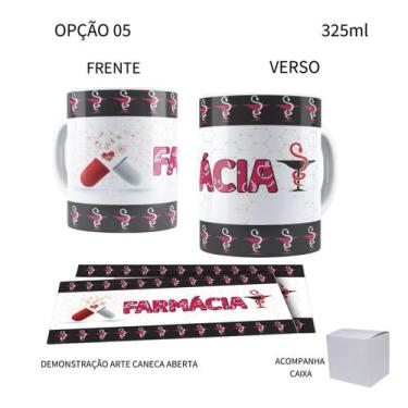 Imagem de Caneca 325ml Profissões Farmácia Farmacêutico Farmacêutica - LARANJA E