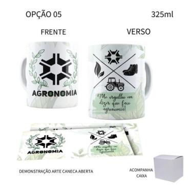 Imagem de Caneca 325ml Profissões Agronomia Agrônomo Agrônoma - LARANJA E MIMOS