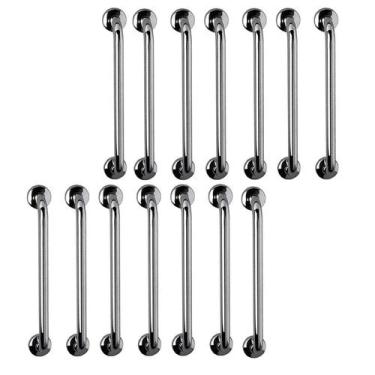 Imagem de Barra de Apoio 60cm Inox Kit 14 Unidades Gestante Idoso Deficiente Ban