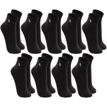 Imagem de Kit Com 9 Pares Meias Unissex Lupo Sport Esportiva Cano Curto Tamanho 