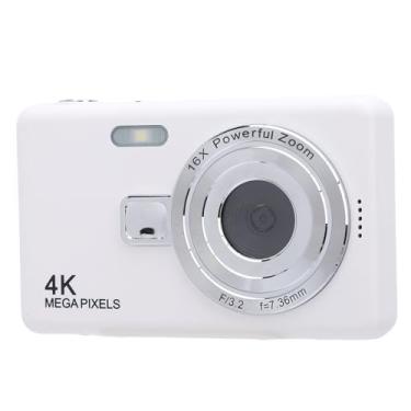 Imagem de Câmera Digital, Câmera de Gravação de Vídeo 4K Ultra HD Com Zoom Digital de 16X, Tela de 2,4 Polegadas, Câmera Pequena Compacta Anti-vibração Câmera Vlog Microfone Integrado (Sem