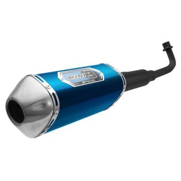 Imagem de Escapamento Pro Tork Mini 3 Biz C-100 2013 À 2015 Curva Preta, AZUL, Ú
