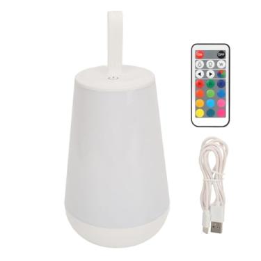 Imagem de Luz noturna Vomeko, abajur de cabeceira sensível ao toque, abajur LED sensível ao toque, abajur portátil de mesa de cabeceira, RGB regulável com controle remoto, para sala de