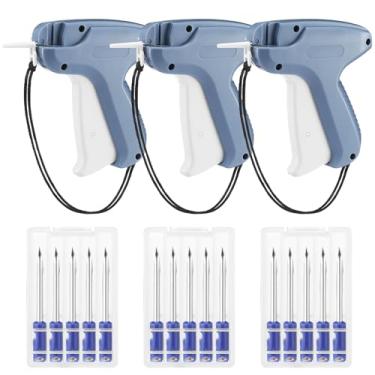 Imagem de Honoson 3 peças aplicador de etiquetagem de roupas anexador de etiqueta de vestuário máquina de etiquetagem com 15 peças de agulhas de aço para boutique loja consignação garagem quintal venda (azul)