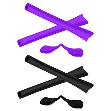 Imagem de Galvanic Kits de borracha de substituição para Oakley Radar Path | Radar Edge | Radar Range | Radar Pitch | Óculos de sol Radar XL - Roxo + Preto