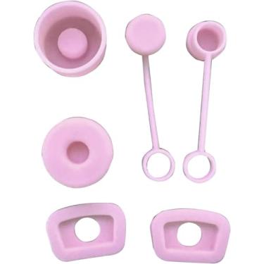 Imagem de Conjunto de 6 peças de silicone para copos Stanley à prova de derramamento, tampas de vazamento, antipoeira para copos Stanley, garrafas de água esportivas, acessórios esportivos e recreação ao ar