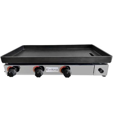 Imagem de Chapa para Lanches Multifuncional 70x35 cm – Espessura de 8 mm, Alta Durabilidade e Distribuição Uniforme de Calor – Perfeita para Hamburguerias, Food Trucks e Uso Doméstico Profissional