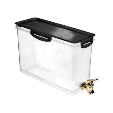 Imagem de Reservatório De Água Suqueira Com Torneira Garrafa 6 Litros Garrafa Geladeira (Preto)