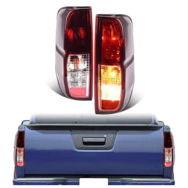 Imagem de HECASA Par de luz traseira compatível com Nissan Frontier 2005-2021 e Suzuki Equator 2009-2012 substituição para NI2800206 NI2800170 NI2801206 NI2801170 lâmpada de freio com lâmpada fumê lente