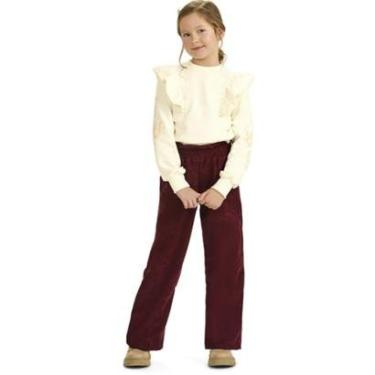 Imagem de Conjunto Infantil Inverno Menina Casaco Em Moletom E Calça Cotelê - Angerô-Feminino