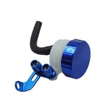 Imagem de 2 peças de embreagem de freio de motocicleta cilindro mestre reservatório de fluido copo de óleo universal para motocicleta motocicleta scooter (azul)