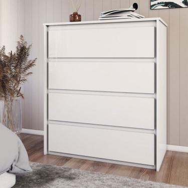 Imagem de Cômoda Celeste 4 Gavetas Branco - Panorama Móveis