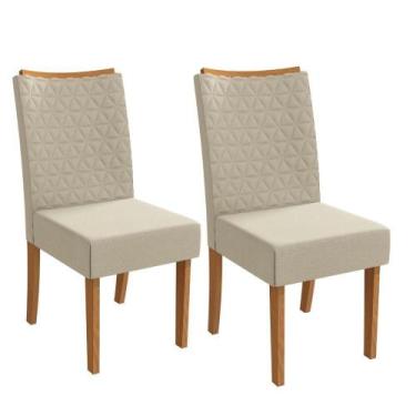Imagem de Conjunto 2 Cadeiras Kappesberg 2CAD129CN-A052 Estofadas 101x46x63cm