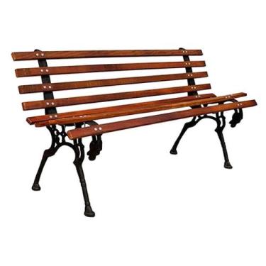 Imagem de Banco de Jardim Cavalo em Ferro 9 Réguas Madeira Verniz - UNICLÁUDIO