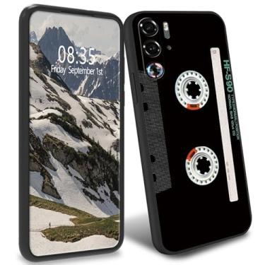 Imagem de BFDHGQZC Capa de celular com fita de vídeo para ZTE Nubia Red Magic 9 Pro/9 Pro, fina, preta, macia, TPU (poliuretano termoplástico), à prova de choque, antiqueda, proteção total para celular para