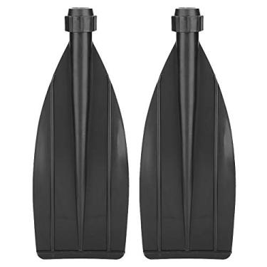 Imagem de Caiak Paddle Substacement Blade Par de folhas de remo preto para canoa e barco