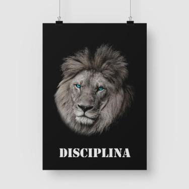 Imagem de Poster Adesivo Leão Disciplina - AUM Adesivos