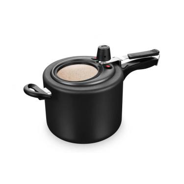 Imagem de Panela Pressão C/ Visor Fecham Interno 4,5L Preta MTA