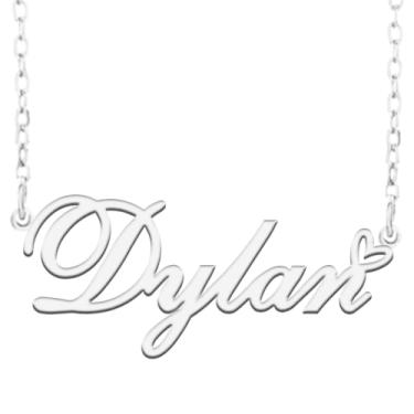 Imagem de A168A Colar de nome personalizado personalizado personalizado colar de nome banhado para mãe filha amizade feminino dia dos namorados aniversário de Natal ano novo, Metal, Sem pedras preciosas