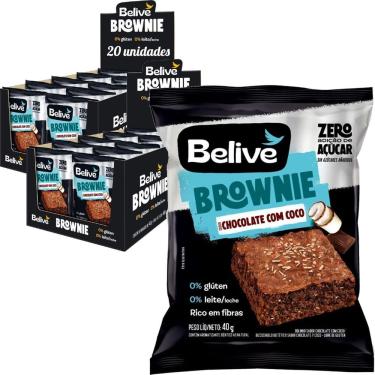 Imagem de Kit 20Un Brownie Chocolate Coco Zero Belive s/ Gluten 40G