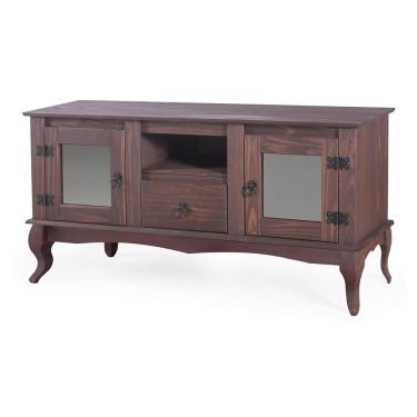 Imagem de Rack para TV com Pés Luiz XV 2 Portas 1 Gaveta e Nicho D200 - Imbuia Rustic