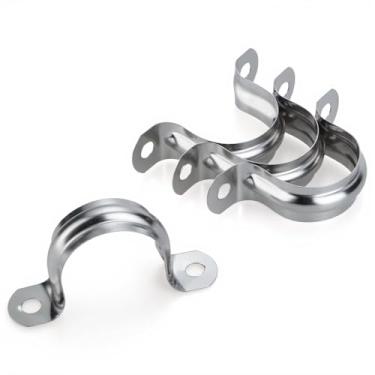 Imagem de 30 peças de 5 cm, braçadeiras de aço inoxidável 304 resistentes - Clipes de conduíte de suporte em U de dois furos para HVAC/elétrico/encanamento, tubo/tubo rígido seguro em madeira/metal/concreto (50