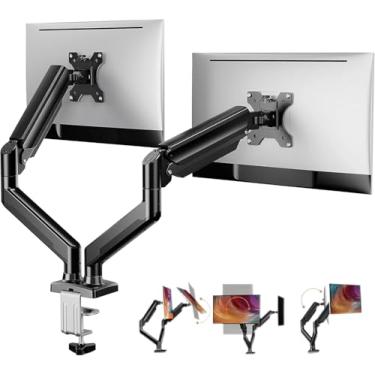 Imagem de Suporte de Braço de Monitor Duplo, Para Telas de 17 a 32 Polegadas, Braço Articulado, Suporte Monitor Duplo