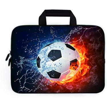 Imagem de Bolsa de transporte para laptop de 11,6 polegadas 12,1 polegadas 12,5 polegadas 12,5 polegadas Capa Chromebook Notebook Ultrabook Bolsa Tablet Capa Neoprene Serve Samsung Google Acer HP Dell Lenovo Asus (11 11,6 12,1 12,1 12,1 12,3 polegadas, Futebol Fire)