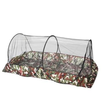 Imagem de Tenda pop-up para mosquitos para 2 pessoas grande portátil dobrável com tela pop-up barraca de rede de acampamento para pessoas duplas acampamento caminhadas ao ar livre instalação (camuflagem)