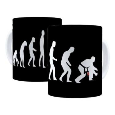 Imagem de Caneca Porcelana Judô Evolução Humana Lutador Arte Marcial - Villa Can