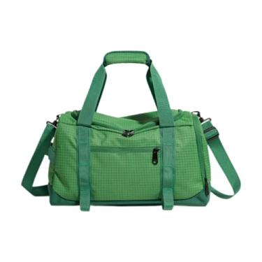 Imagem de Deevoka Bolsa de ginástica bolsa de viagem com compartimento de sapatos portátil grande fitness leve para treinar mulheres de ginástica de pesca de natação, Verde