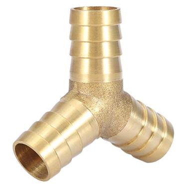 Imagem de Brass y 3 Vias Mangueira Conector Conector Ajuste Air Water Gas Cobre OD 6/8/10/21/14/16mm (14mm (1pcs))