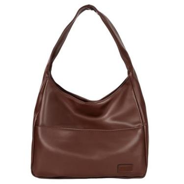 Imagem de Bolsa de material vegano feminina Pocadri, grande, casual