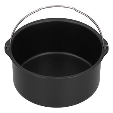 Imagem de Frita de Ar Pan, Aço Carbono de Aço Antiaderente de Cozinha de Cozinha de Cozinha de Fritadeira Elétrica Bolo (Bateria de Íons Li 1500 mAh de 7 polegadas)