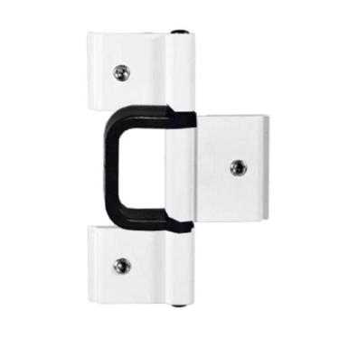 Imagem de Dobradiça Branca Porta Camarão 3 Abas Alumínio Com 3 peças - 000027